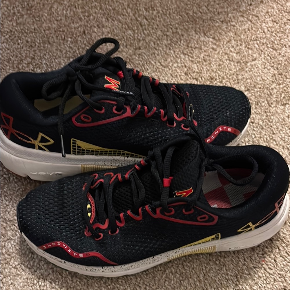 Under Armour Black and Red Athletic Shoes